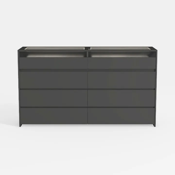 9 Drawer Dresser with Power Outlet and LED