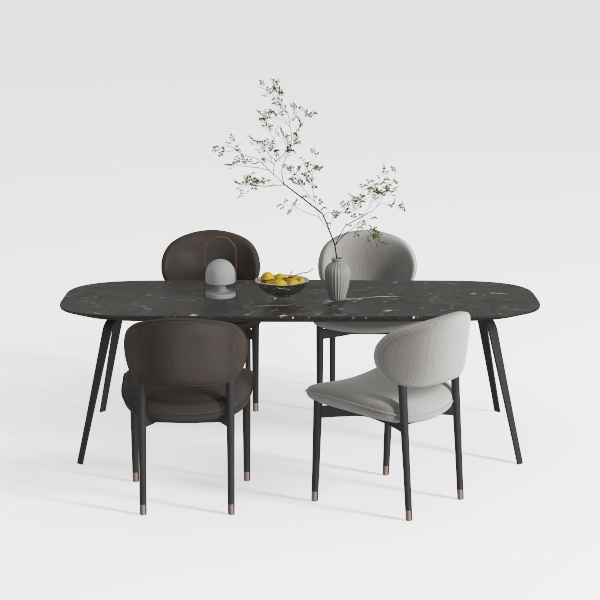 18 in. Gray Faux Leather Upholstered Dining Chairs