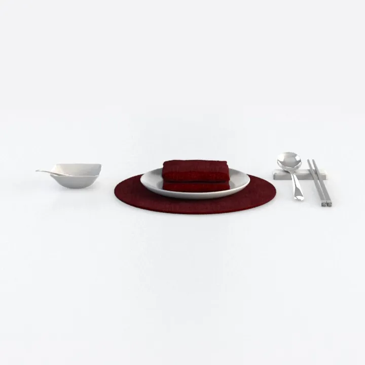 plate-Crimson Elegance
