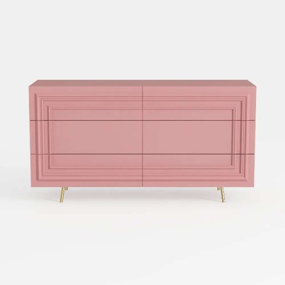 6 Drawer Dresser for Bedroom, Fluted Dressers