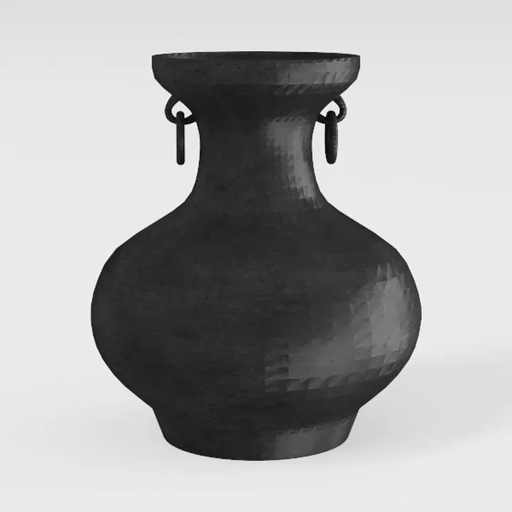 Black Rustic Large Wooden Vase for Home Decor,