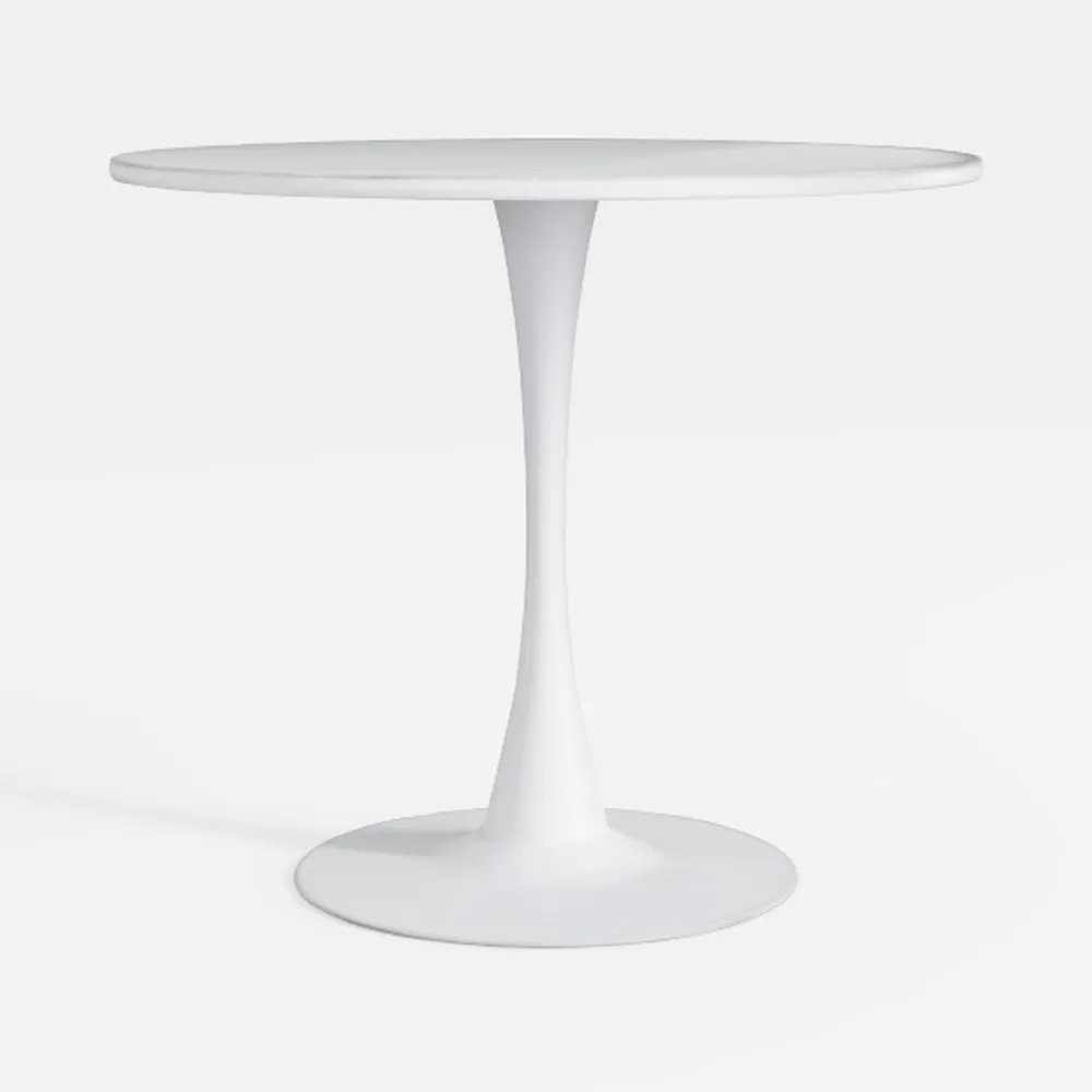 Round White Dining Table_ai generated