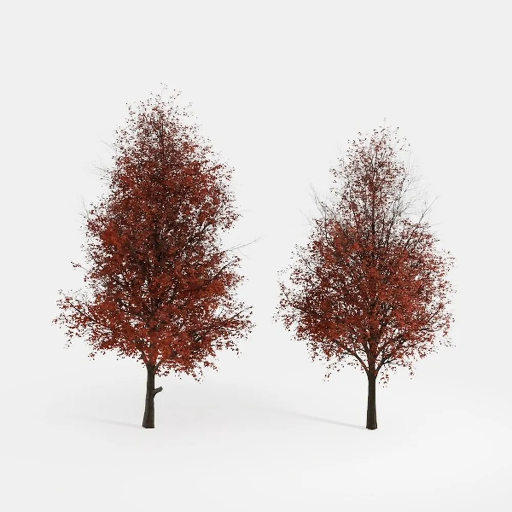 Outdoor Plants Red Bush - Simulated Green Outdoor 