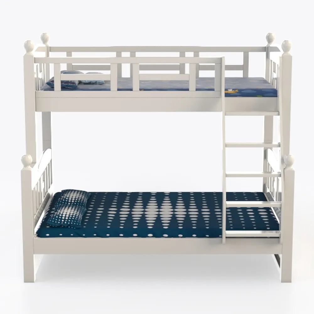 DHP Brady Solid Wood Bunk Beds with Ladder and Gua