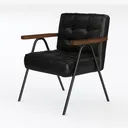 TUKAILAi PU Leather Single Sofa Couch, Modern Left 45 Degree View