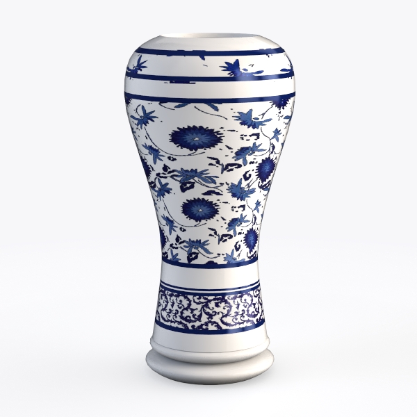 Vintage Blue and White Vase Porcelain Flower Vase