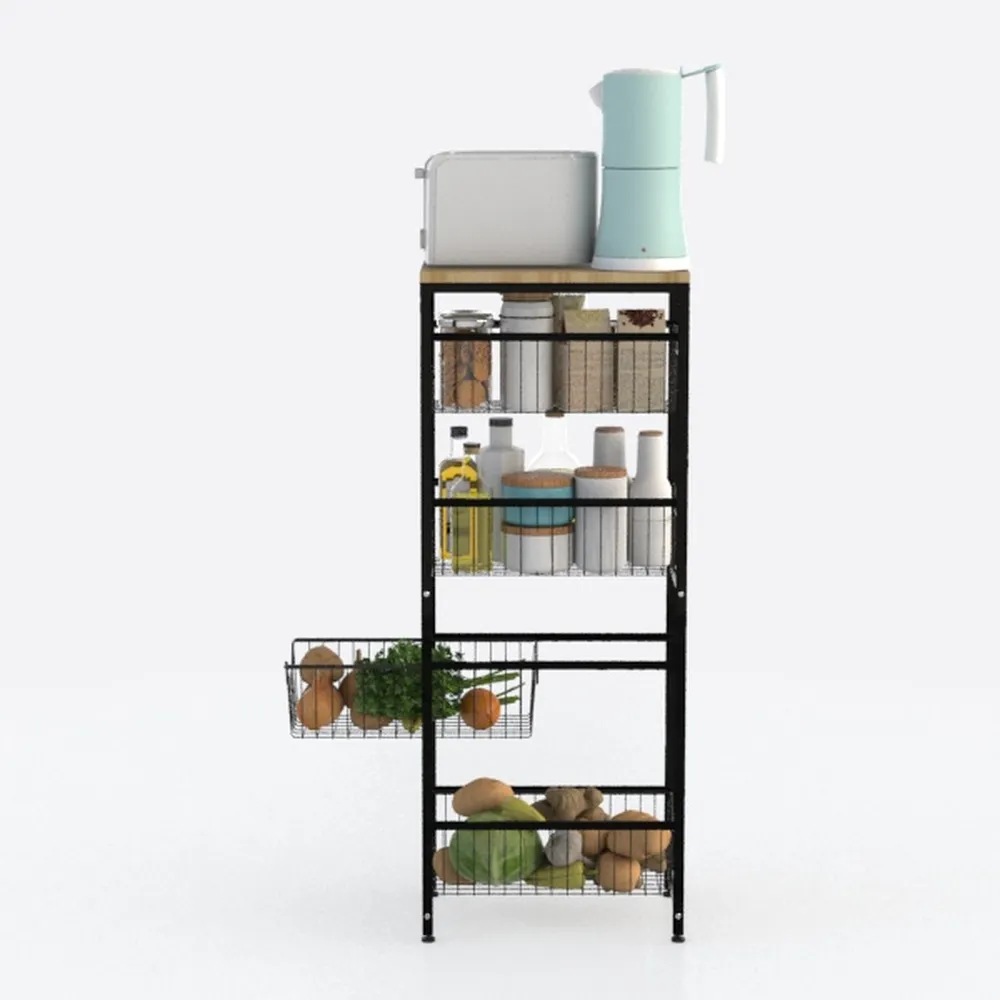 4 Tier Bookshelf, Entryway Standing Shelf Units