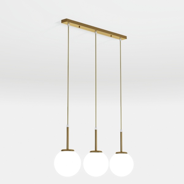 Modern Globe Pendant Light Mid Century Opal Glass