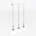 Modern Globe Pendant Light Mid Century Opal Glass Right 45 Degree View