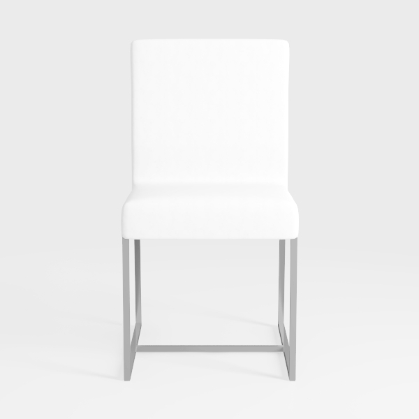 Set of 6 Modern Dining Chairs, High Back PU Faux