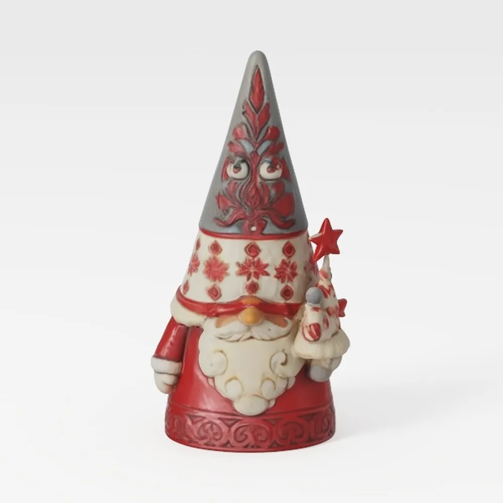 Nordic Noel Gnome with Tree Cozy Christmas Figurine_ai generated