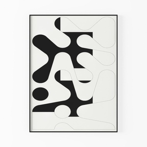 Minimalist Abstract Geometric Wall Art Print 3D Model