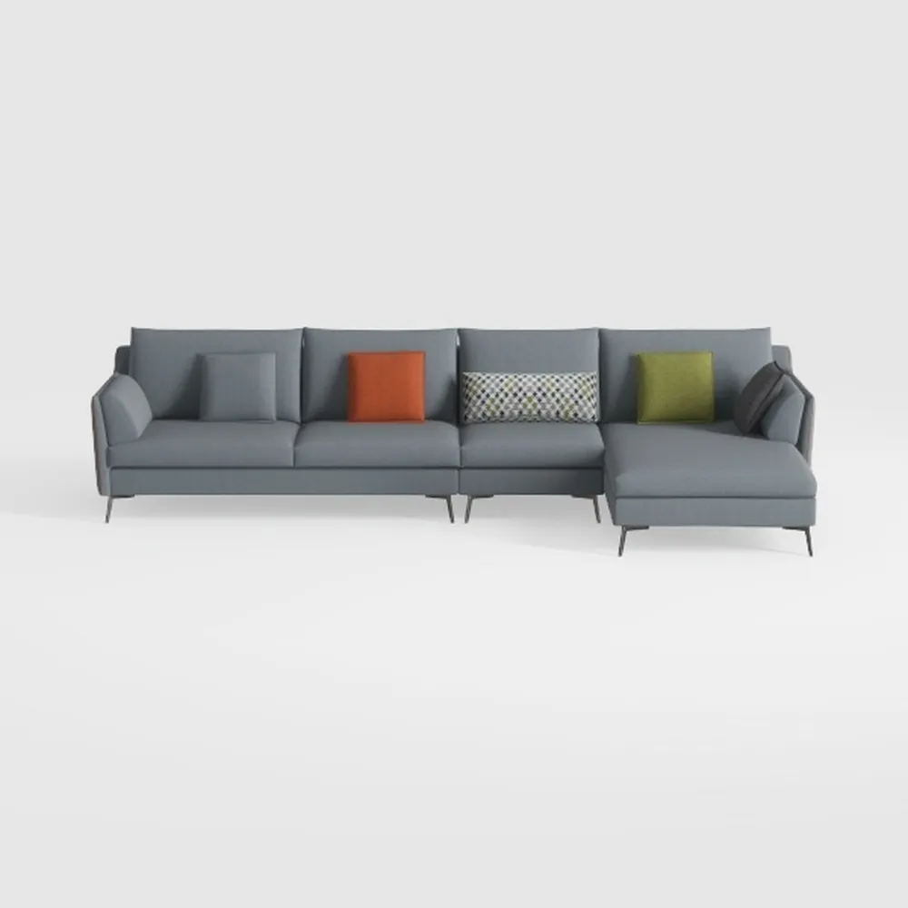 123.6" L-Shaped Cloud Sofa Modular Sectional Couch