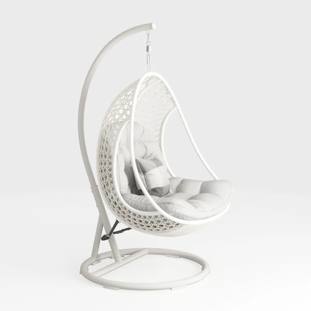 KOUBOO Hanging Rattan Swing Chair with Seat Cushio