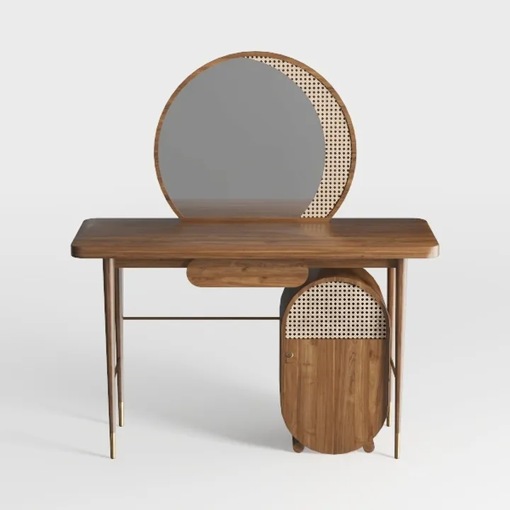 Scrivania con 2 ante in MDF in naturale