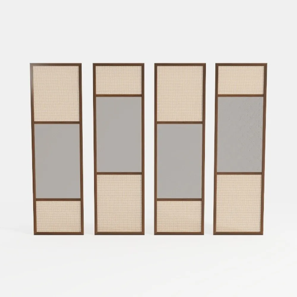 SICOTAS Rattan Sideboard Buffet Credenza Cabinet