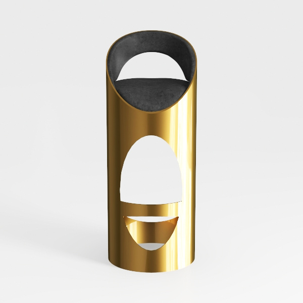 Desi 29.3 in. Open Back Plywood Frame Barstool wit