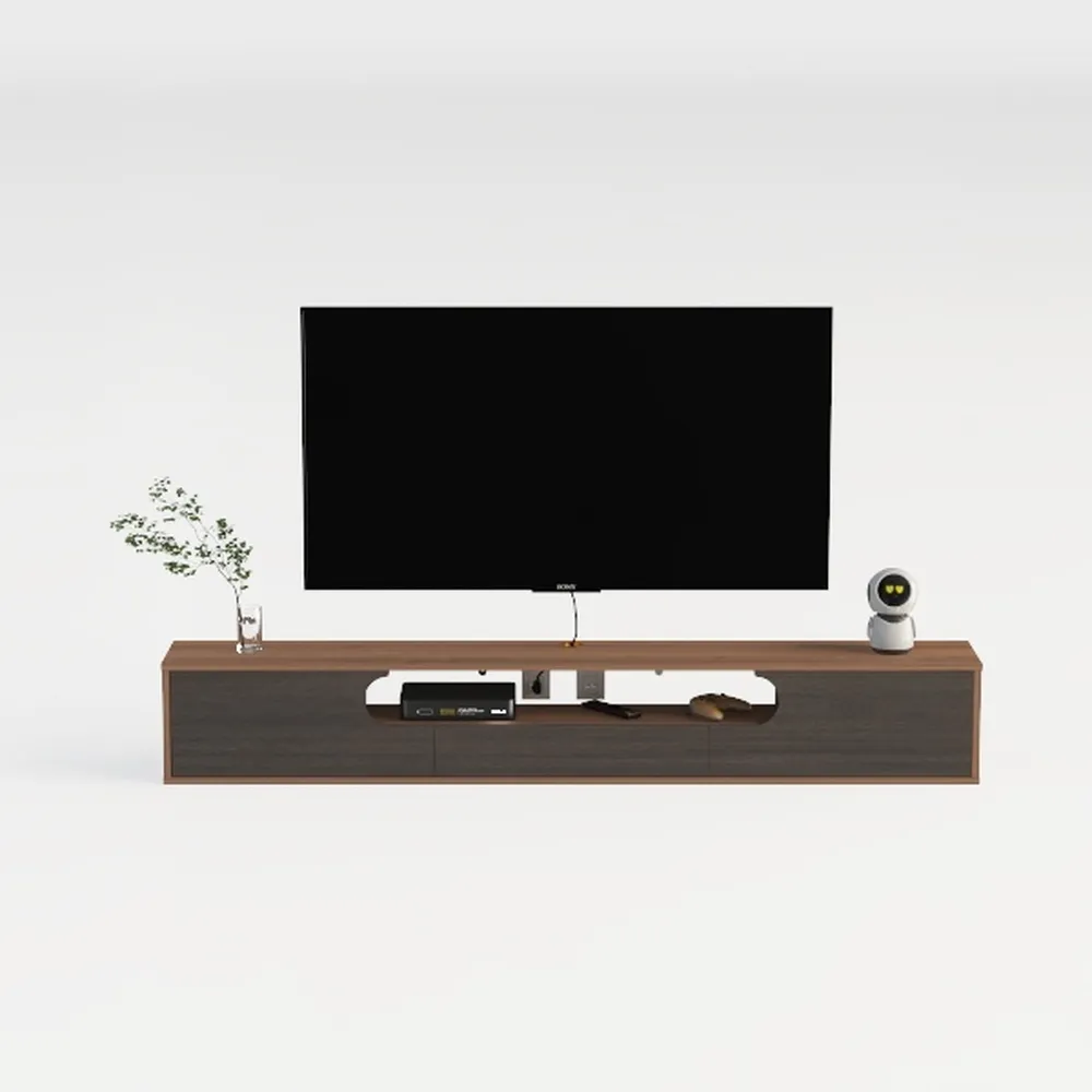 Pmnianhua Floating TV Shelf, 70'' Wall Mounted TV