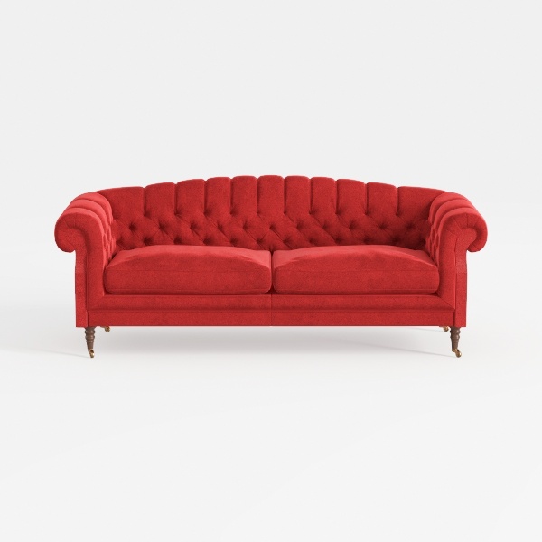 Large Sofa, Velvet Sofa Three-seat Sofa Classic