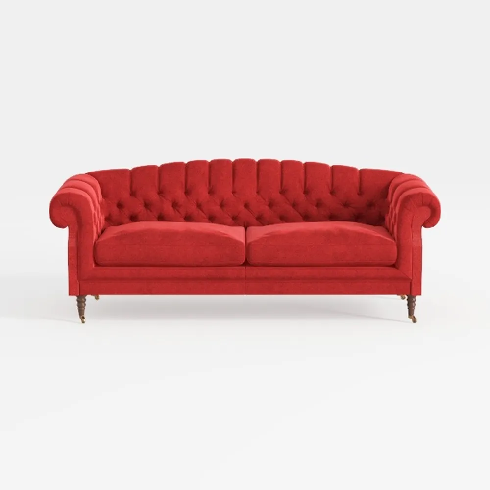 Large Sofa, Velvet Sofa Three-seat Sofa Classic