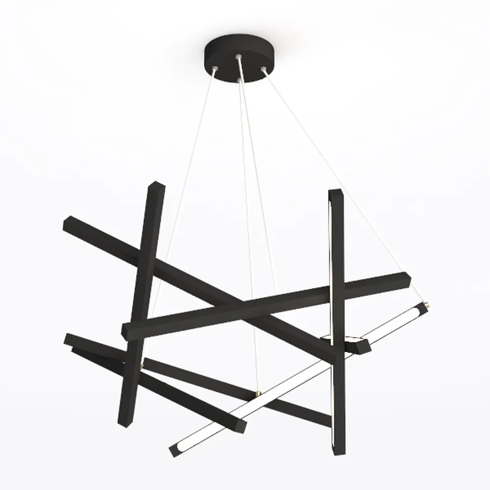 Modern Farmhouse Chandelier, 23.6'' Large Black