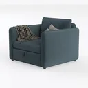 Luxurious 33 Inch Green Swivel Chair - Perfect for Left 45 Degree View