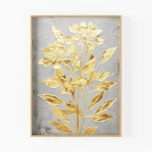 Silvery Gray Garden Canvas Elegant Floral Wall Art