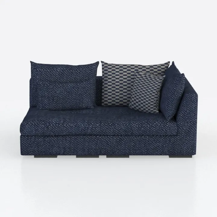Cloud Sectional Couch with L-Shape Chaise, Modern