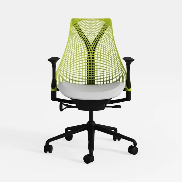 Modern Lime Green Mesh Fabric Office Chair 3D Model