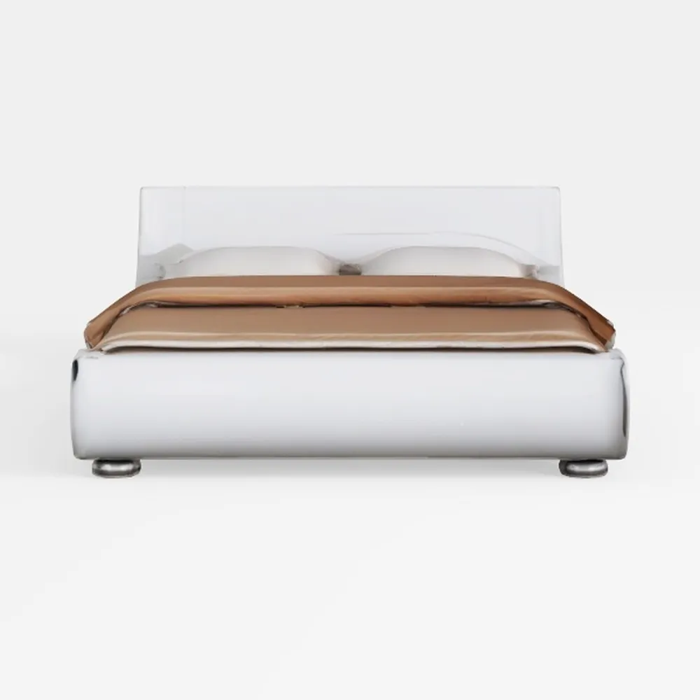 Spain White King Modern Platform Bed