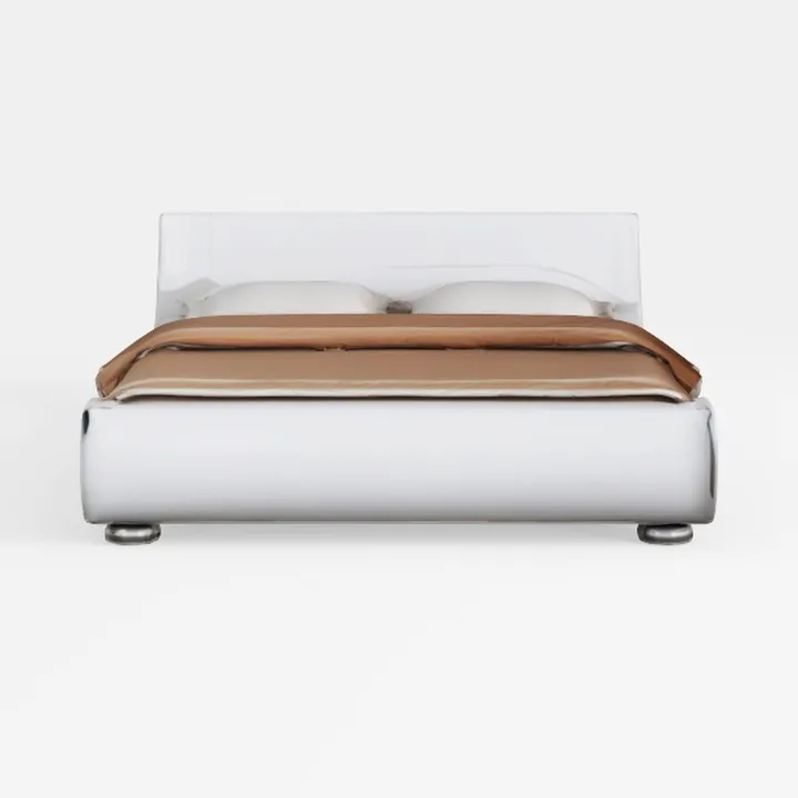 Spain White King Modern Platform Bed
