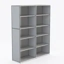 Davea_Bosse storage shelf 5OH 160cm white Right 45 Degree View