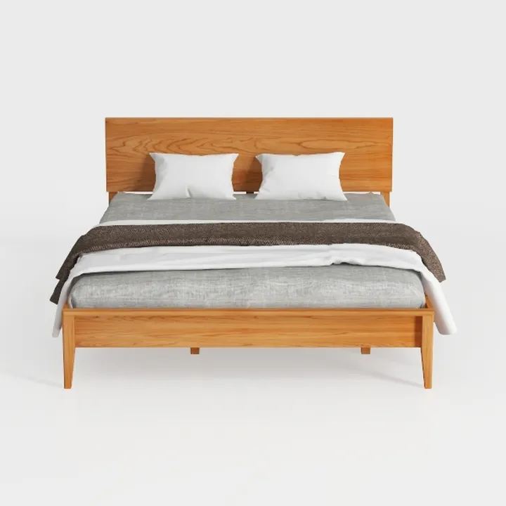 Camaflexi Mid Century Solid Wood Platform Bed Quee