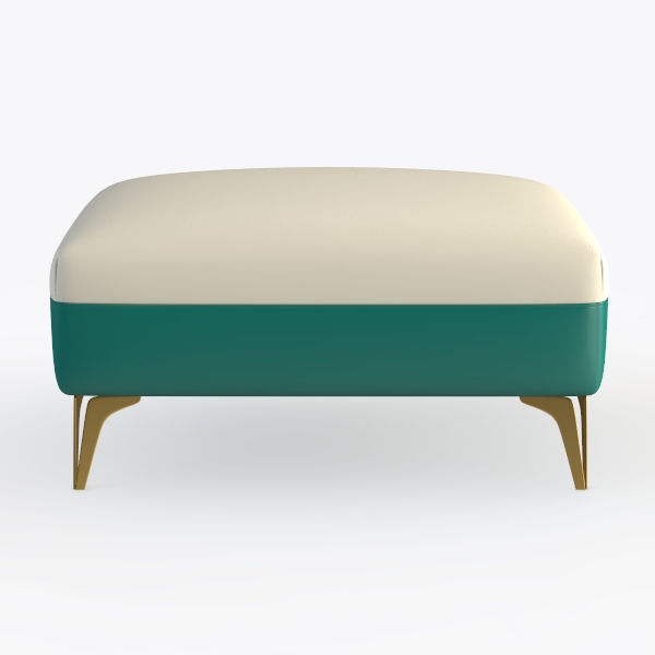 Omry Dark Teal Square Ottoman
