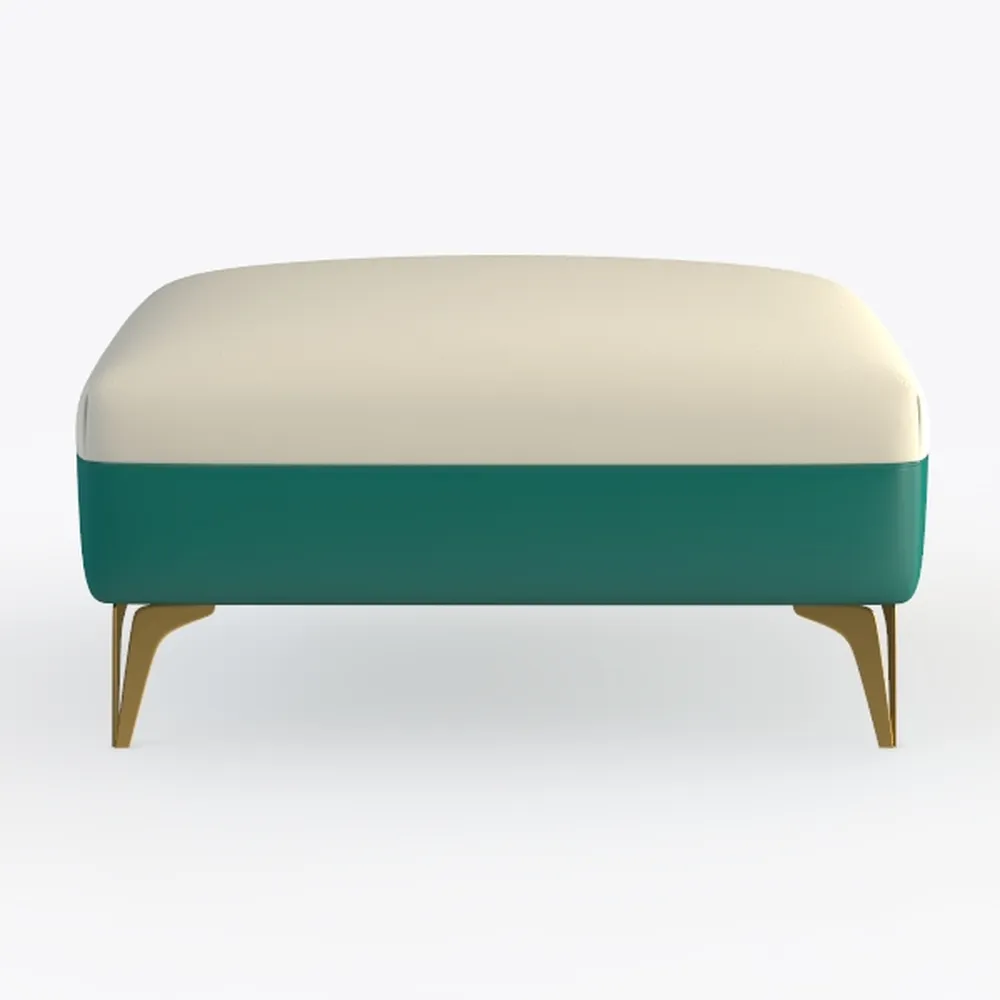 Omry Dark Teal Square Ottoman