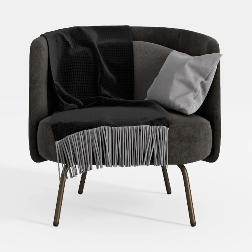 DUOMAY Modern Accent Chair Set of 2 Velvet