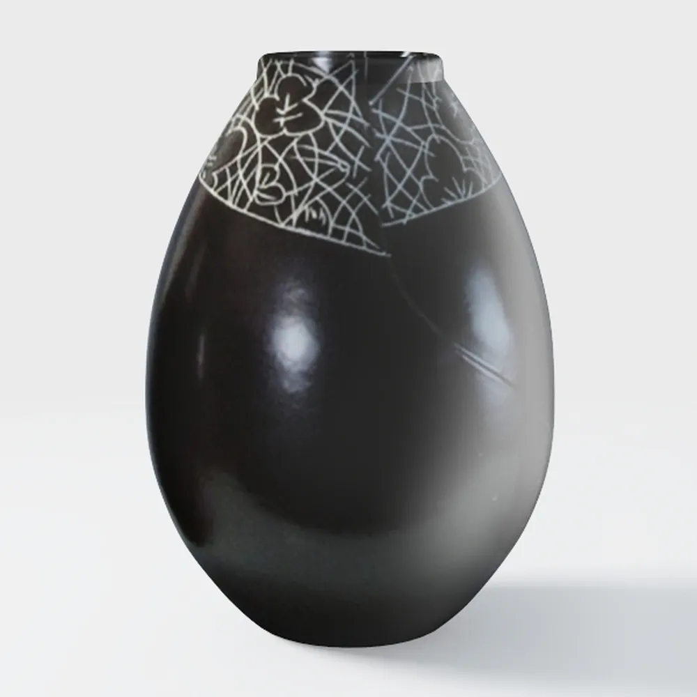 Goaste Metal Matte Flower Vase, Small Black Vases