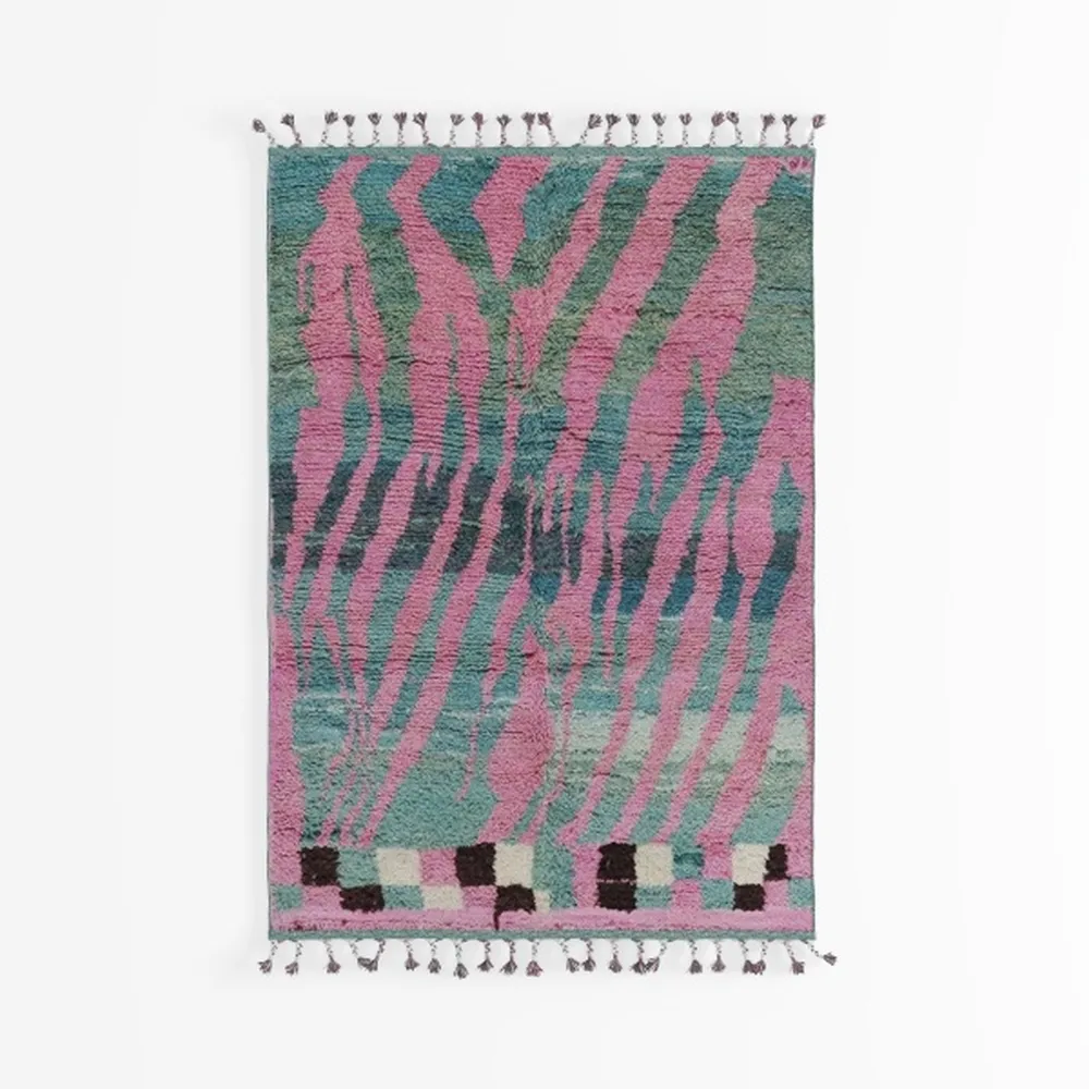 Rugshop Modern Floral Circles Design for Living