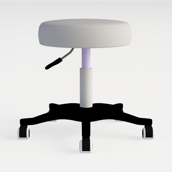 Small Chair Round Rolling Stool with Wheels PU