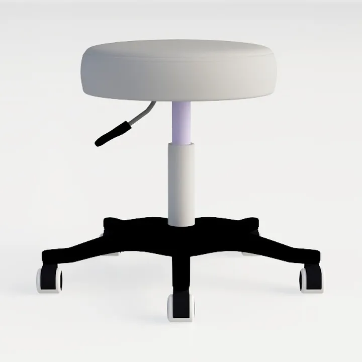 Small Chair Round Rolling Stool with Wheels PU