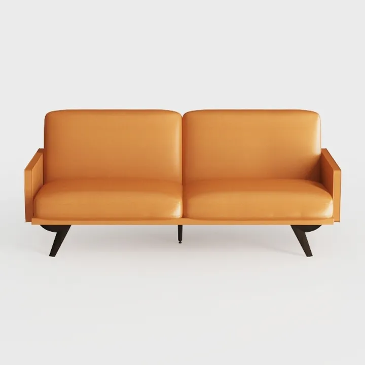 Hambrok Velvet Living Room Loveseat in Ginger