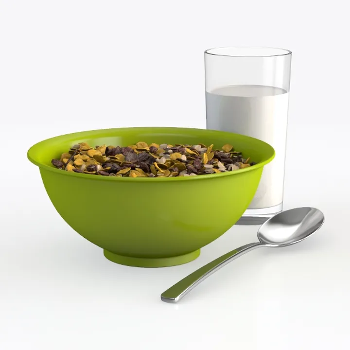 Food 155 - oatmeal bowl milk