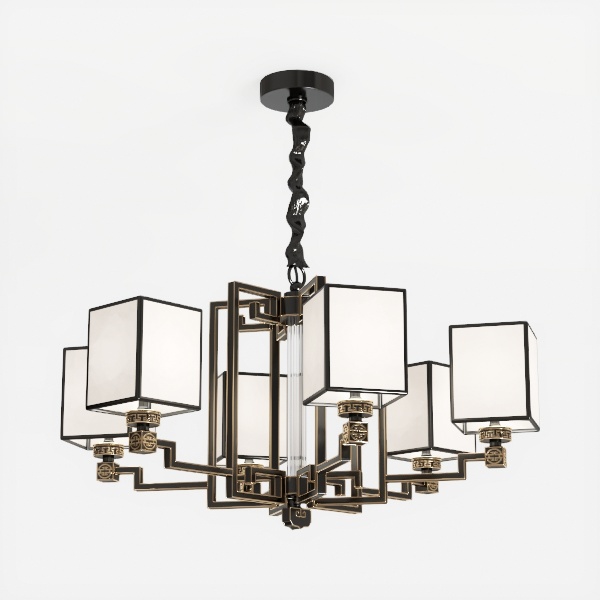 ZGLAOJT 4-Lights Close to Ceiling Light Black