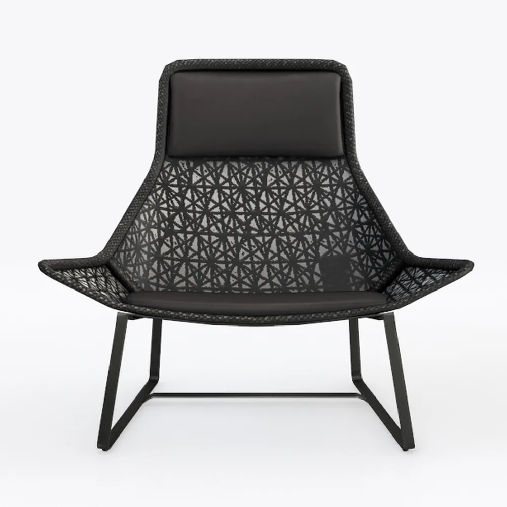 Generisch Solstice - Set di 4 sedie grigie per soggiorno, sala da pranzo, giardino