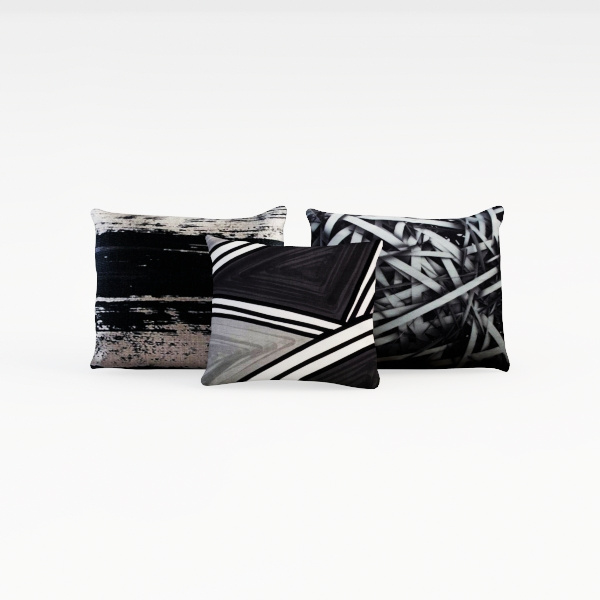 HOSTECCO Black and White Floral Throw Pillow Cover