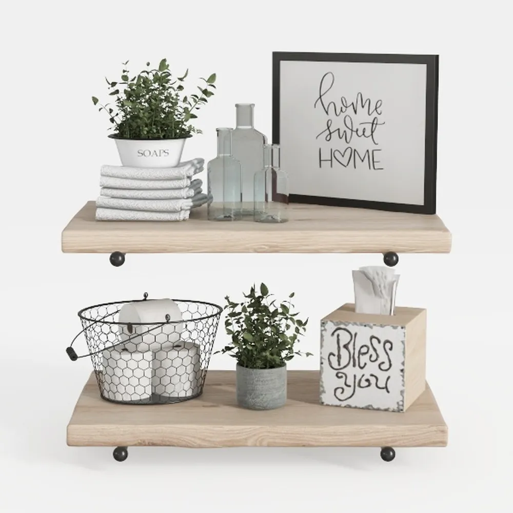 MITIME Hanging Shelves for Wall,2 Tier Window Wall