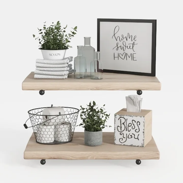 MITIME Hanging Shelves for Wall,2 Tier Window Wall