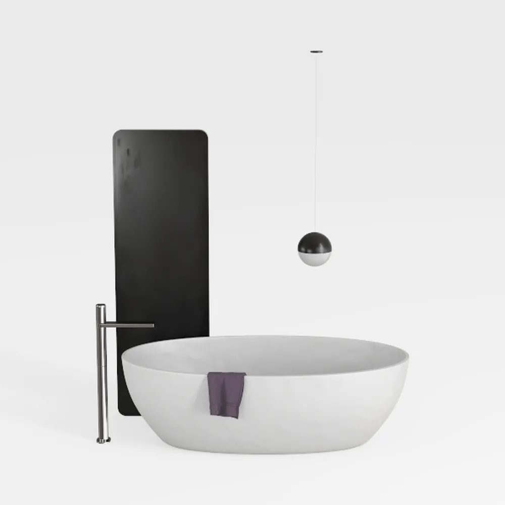 WOODBRIDGE 67"Freestanding White Acylic Soaking