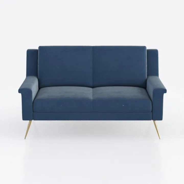 Modern Velvet Loveseat Sofa Couch, Mid-Century