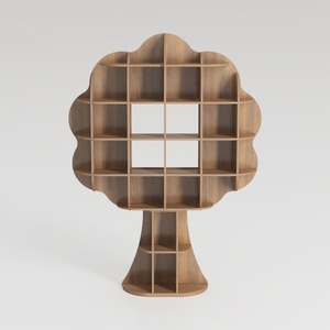 Natural Wood Tree Kids Bookshelf Toddler Bookcase